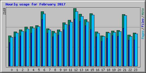 Hourly usage for February 2017