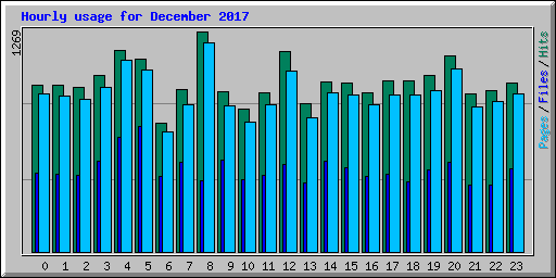 Hourly usage for December 2017
