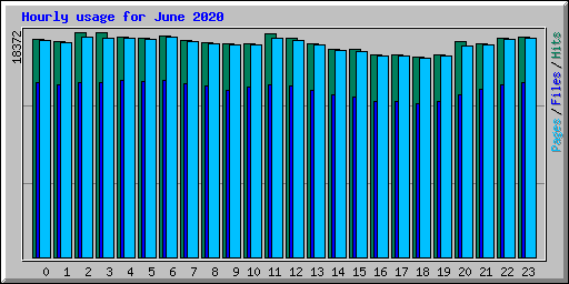 Hourly usage for June 2020