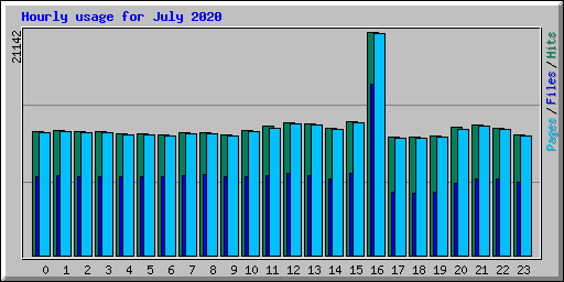 Hourly usage for July 2020
