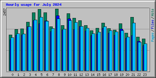 Hourly usage for July 2024