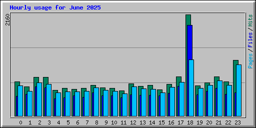 Hourly usage for June 2025